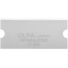 OLFA 1141614 - GSB-2S/6B Stainless-Steel Glass Scraper Blade, 6/Case