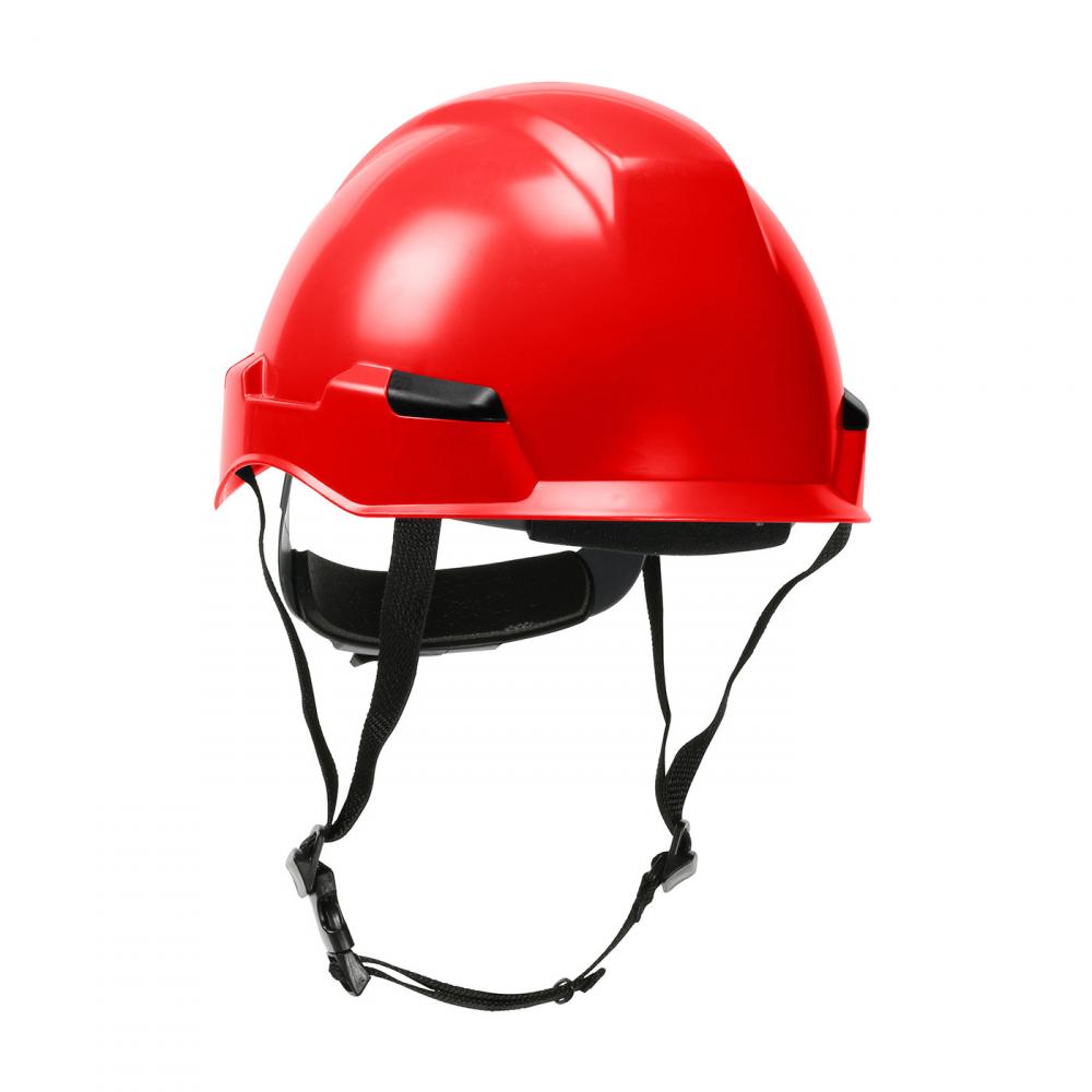 ROCKY, PC/ABS HARD HAT, NO BRIM, 4 PTS SUSP, RATCHET, CHIN STRAP, CSA TYPE 2 CLASS E, RED