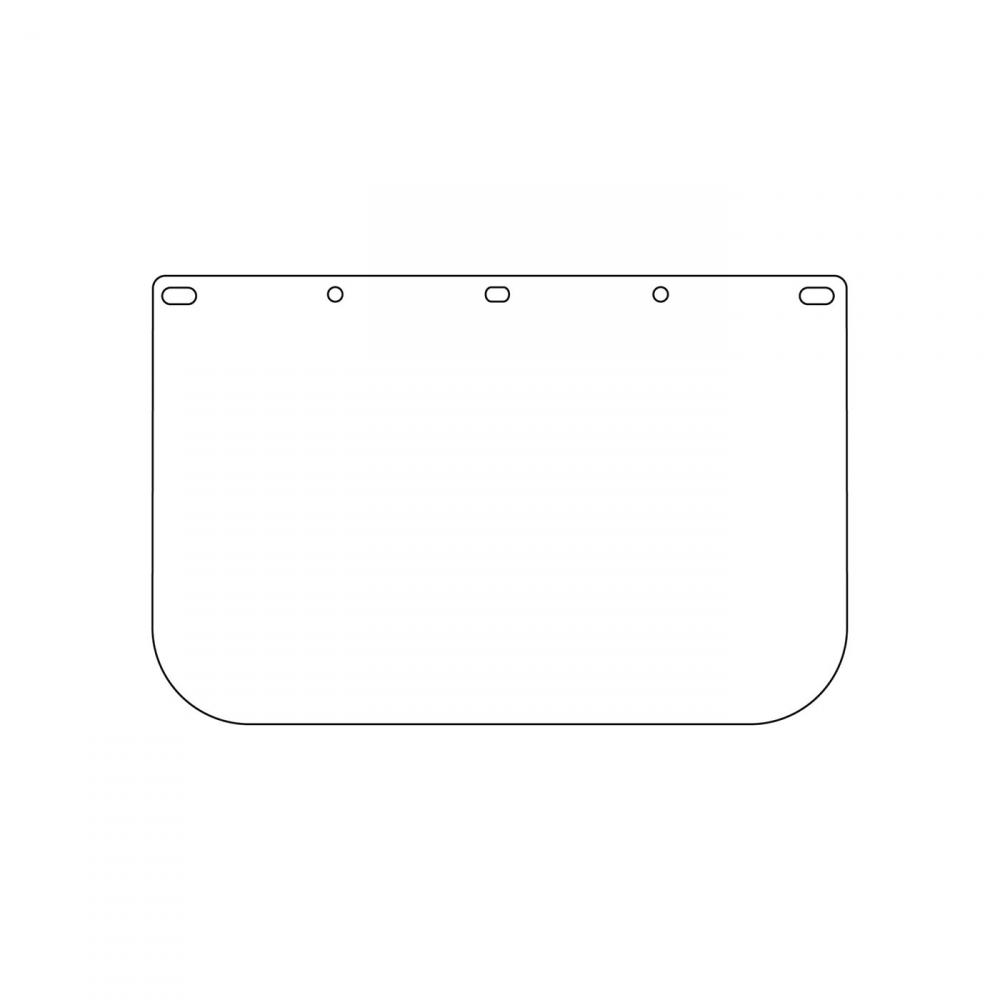 PIP DYNAMIC, DIE CUT -PETG CO POLYESTER, VISORS, CLEAR LENS, 10X15.5/.40IN