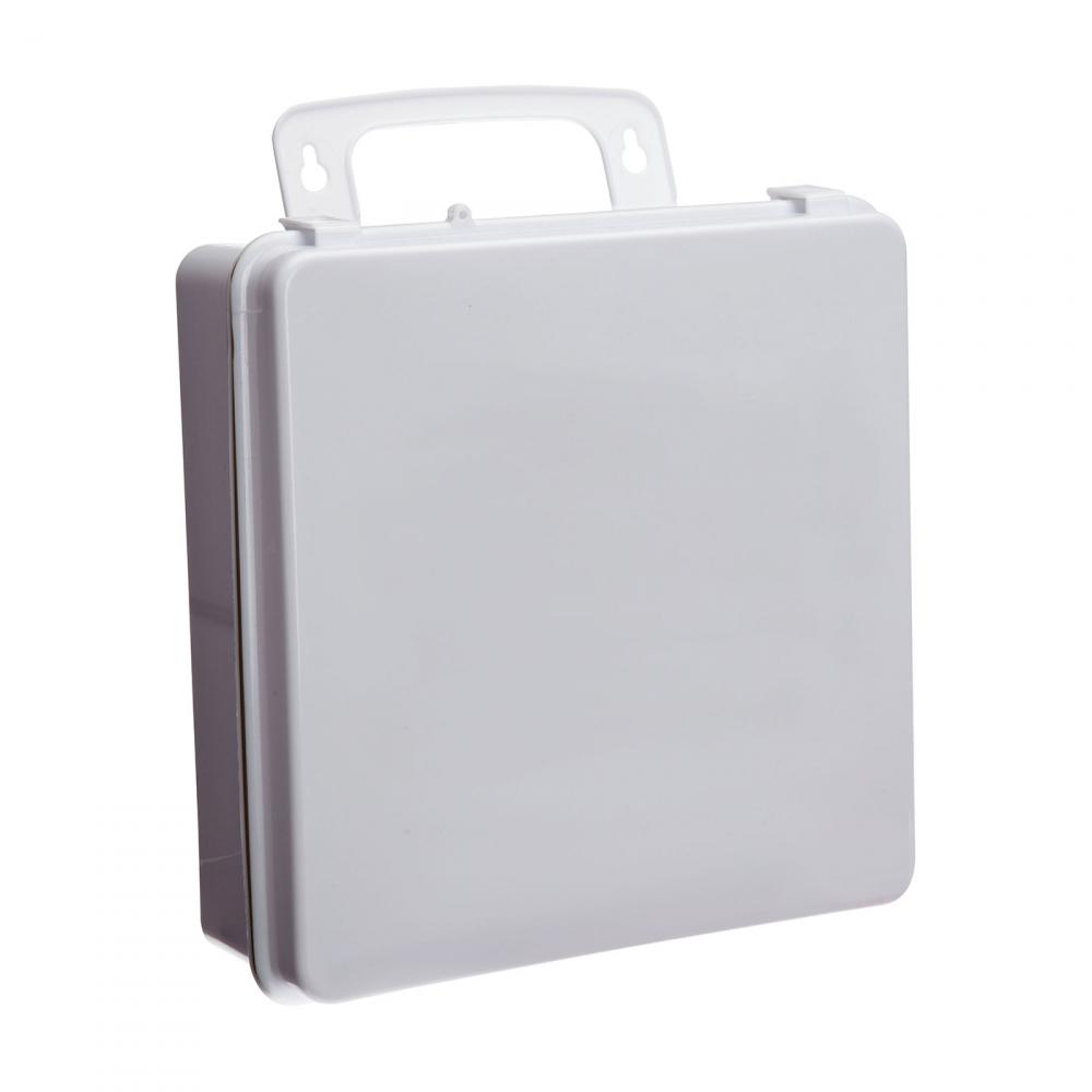 EMPTY FIRST AID CONTAINER, PLASTIC, 10&#34;X10&#34;X3&#34;