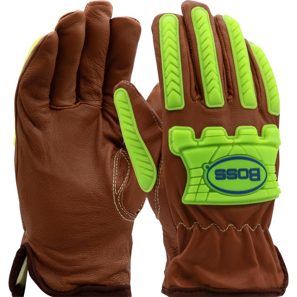 GOATSKIN LEA DRIVERS, OIL ARMOR, TPR L2 IMPACT, A4 CUT LINER, ARC RATED PPE 4