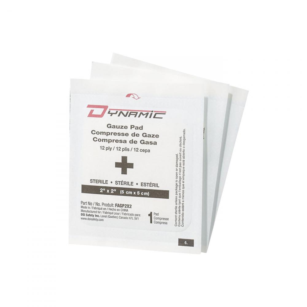GAUZE PADS, STERILE, 12PLY, 2&#34;X2&#34;, BOX OF 12