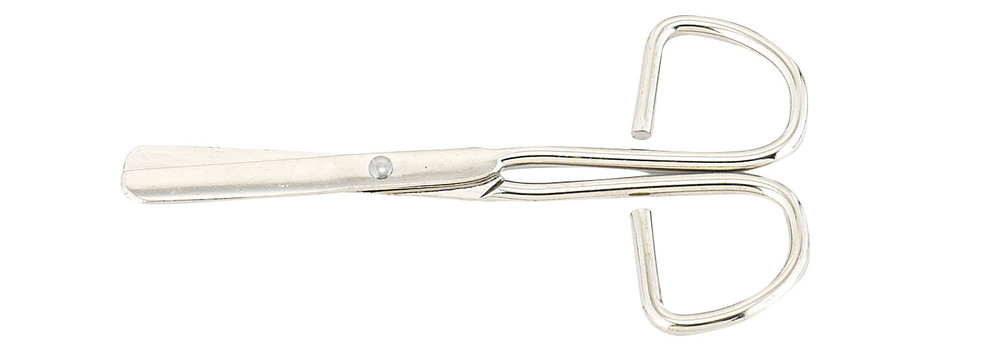 NICKEL PLATED FIRST AID SCISSORS, BLUNT TIP, 3.75&#34;