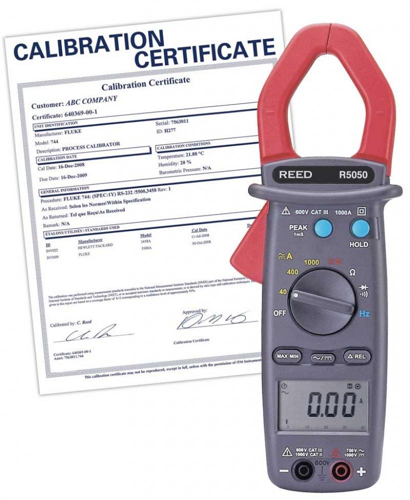 REED R5050 1000A True RMS AC/DC Clamp Meter