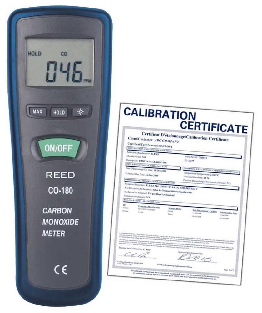 REED CO-180 Carbon Monoxide Meter