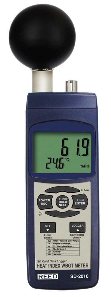 REED SD-2010 SD Series WBGT Heat Stress Meter, Datalogger