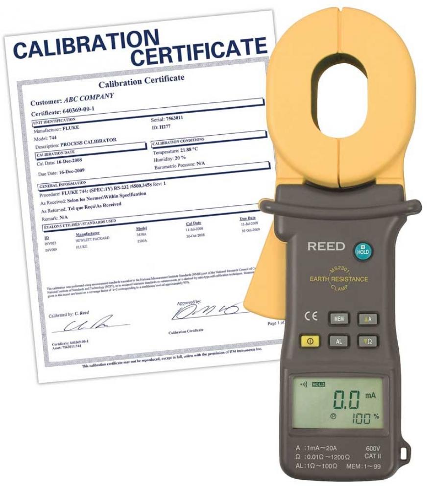 REED MS2301-NIST Clamp-on Ground Resistance Tester