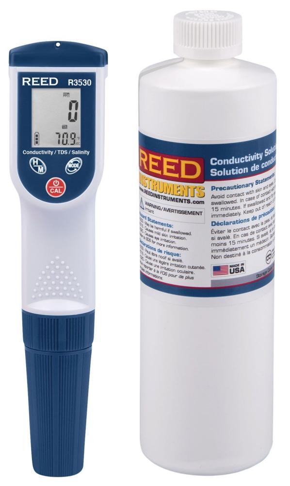 REED R3530-KIT Conductivity/TDS/Salinity Meter and Solution Kit