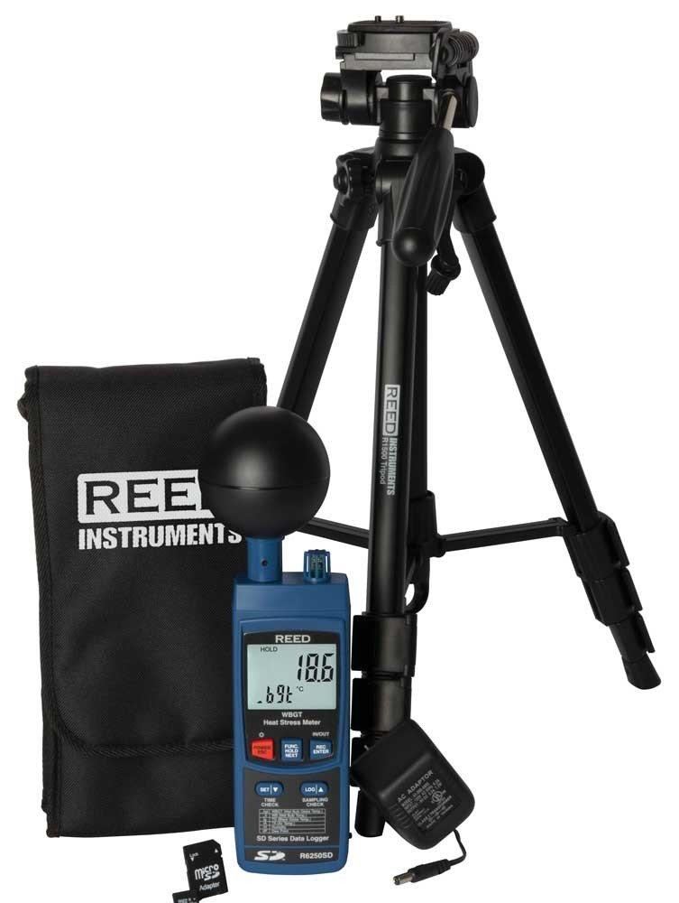 REED R6250SD-KIT2 Data Logging Heat Stress Meter with Tripod