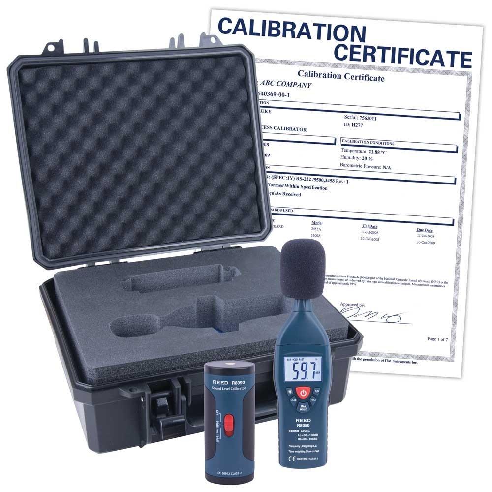 REED R8050-KIT-NIST Sound Level Meter and Calibrator Kit