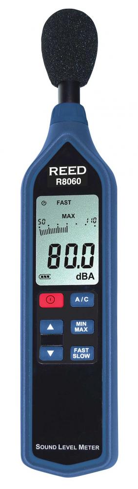 REED R8060 Sound Level Meter with Bargraph, Type 2, 30 to 130 dB