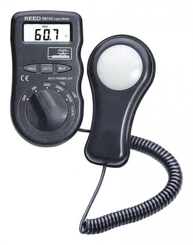 REED R8150 Pocket Light Meter, 50,000 Lux / 5,000 Foot Candles (Fc)