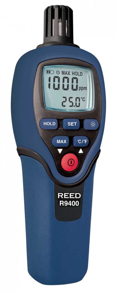 REED R9400 Carbon Monoxide Meter with Temperature, 1000ppm, -4 to 158F (-20 to 70C)