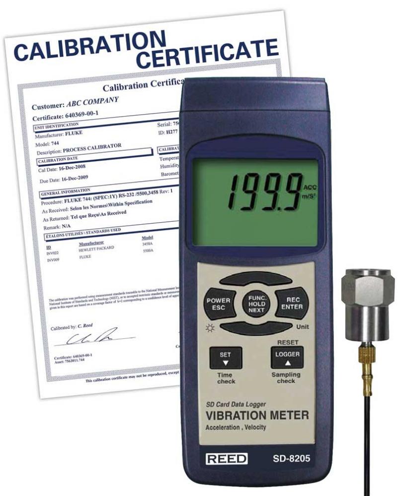 REED SD-8205 Vibration Meter/Data Logger