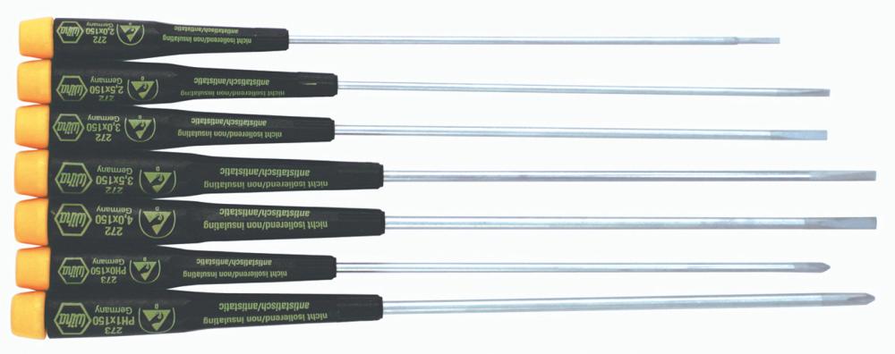 Extra Long ESD Safe Slotted/Phillips Precision Driver 7 Pc. Set