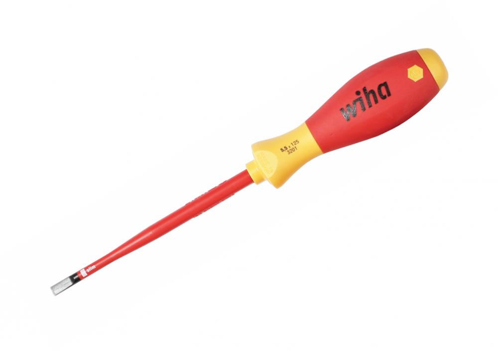 Insulated Slim Slotted Screwdriver 6.5