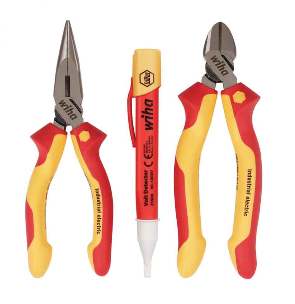 Insulated Pliers/Cutters/Volt Detector 3 Piece Set