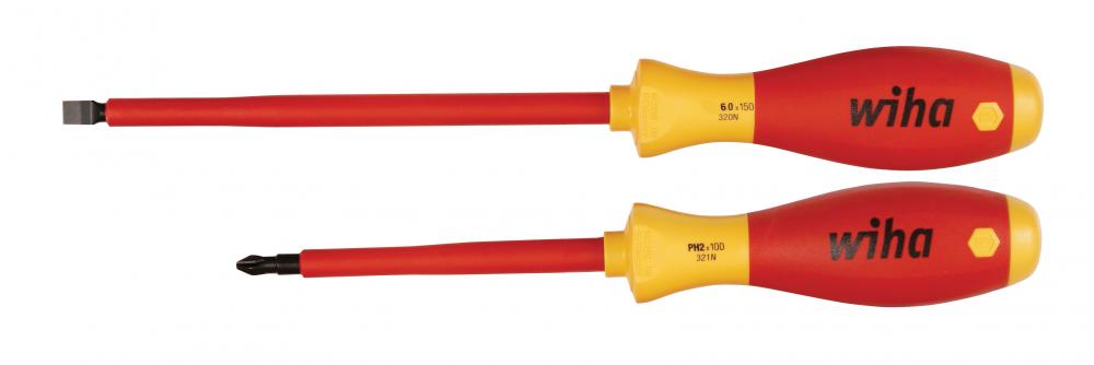 Insulated Slotted/Phillips Screwdrivers 2 Piece Set