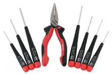 Wiha 26190 - Precision Slotted and Phillips Screwdrivers - 8 Pc.Set Includes Long Nose Pliers