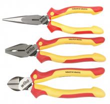 Wiha 32981 - Insulated Industrial Pliers and Cutters 3 Piece Set