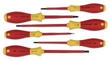 Wiha 35891 - Insulated Slotted 3.0mm, 5.5mm/Phillips/Square Screwdrivers 6 Piece Set