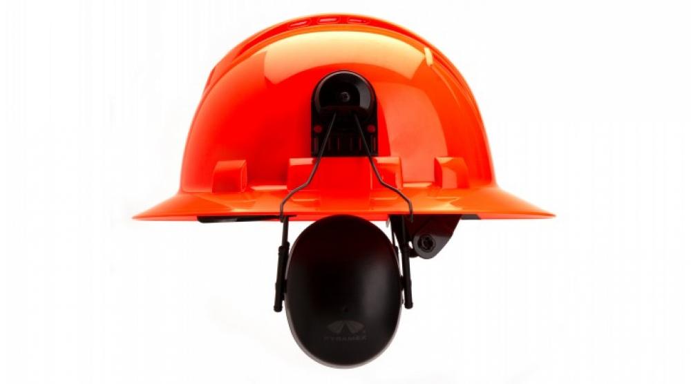 Pyramex Safety-Cap mounted earmuffs for full brim hats NRR 23dB