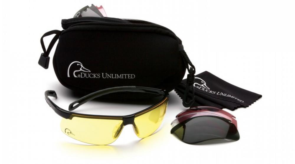 Duck&#39;s Unlimited -Shooting glasses with 4 interchangeable lenses in the following colors: Clear,