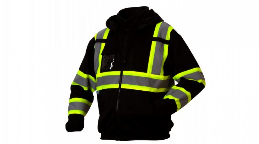 Pyramex Safety-Canadian premium zipper sweatshirt in black - 2X large