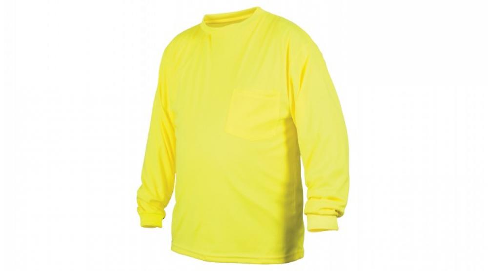 T-Shirt - Hi-Vis Lime Long Sleeve T-Shirt No Tape- Size 2X Large
