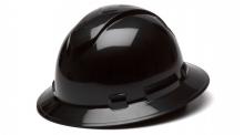 Pyramex Safety HP54111 - Ridgeline Hard Hat - Black-Ridgeline Full Brim 4 Pt Ratchet Suspension