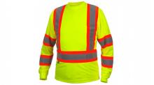Pyramex Safety RCLTS3110L - Long sleeve moisture wicking t-shirt in lime - large