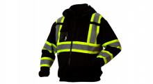 Pyramex Safety RCSZH3311X4 - Pyramex Safety-Canadian premium zipper sweatshirt in black - 4X large