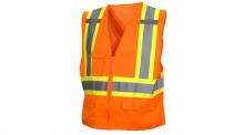 Pyramex Safety RCZ2420X4 - Safety Vest - Hi-Vis Orange Vest with Contrasting Reflective Tape - Size 4X Large