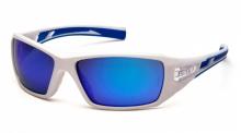 Pyramex Safety SWBL10465D - Velar-White/Blue Frame/Ice Blue Mirror Lens