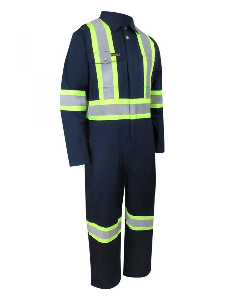 UNLINED COVERALL WITH ZIPPER ON THE LEGS AND REFLECTIVE STRIPES TALL SIZE