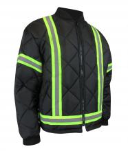 Jackfield 590R-L - REVERSIBLE QUILTED FLEECE LINED JACKET WITH REFLECTIVE STRIPES