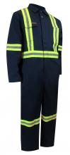 Jackfield 70-301R-56 - UNLINED COVERALL WITH ZIPPER ON THE LEGS AND REFLECTIVE STRIPES