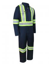 Jackfield 70-305RT4-42 - UNLINED COVERALL WITH ZIPPER ON THE LEGS AND REFLECTIVE STRIPES TALL SIZE