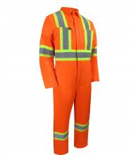 Jackfield 70-311RO-S - INSULATED COVERALL WITH ZIPPER ON THE LEGS AND REFLECTIVE STRIPES