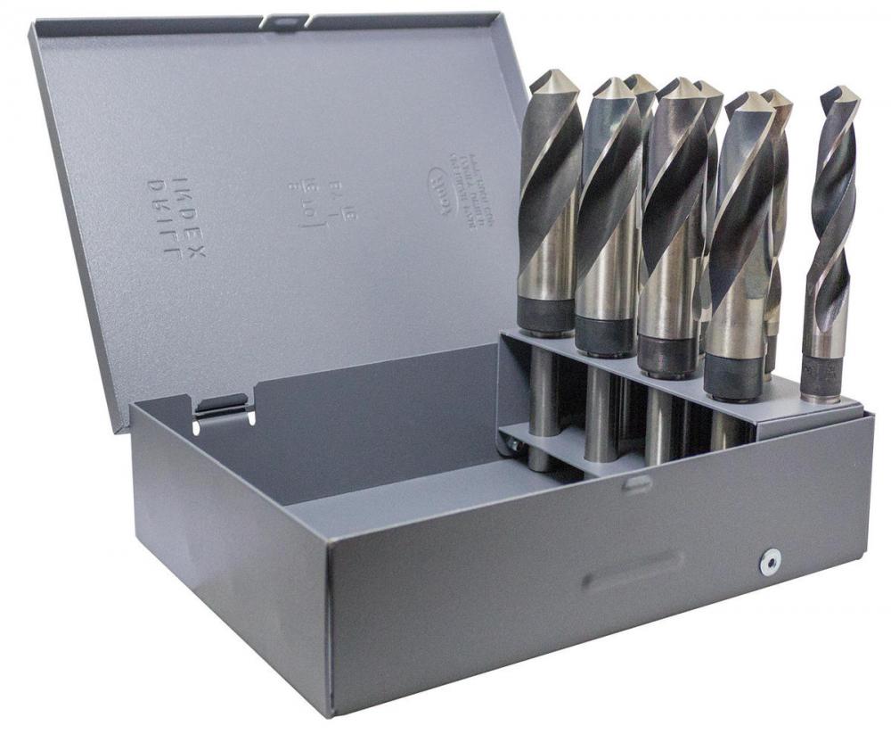 STM Premium 9/16&#34; - 1&#34;, 1-1/8&#34;, 1-1/4&#34; 10pc Cobalt 1/2&#34; Reduced Shank Drill Set