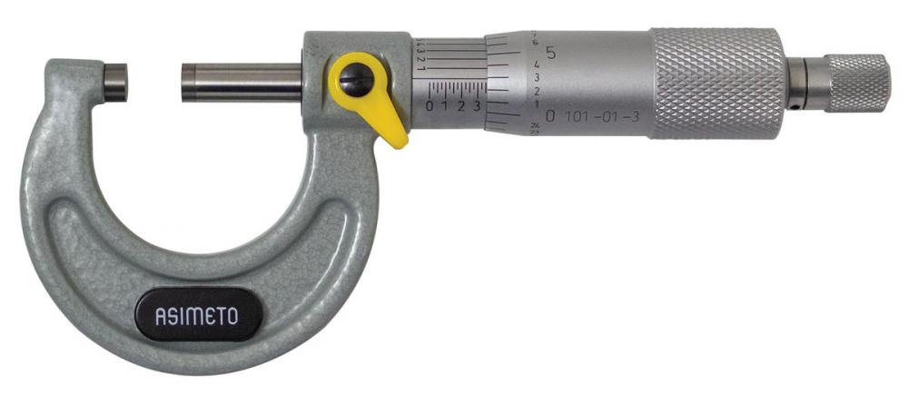 Asimeto 7101063 5-6&#34; x 0.0001&#34; Outside Micrometer With Locking Clamp