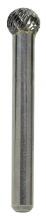 Sowa Tool 170-204 - STM SD-12 1/8" x 1/4" Shank Ball Shaped Carbide Double Cut Burr