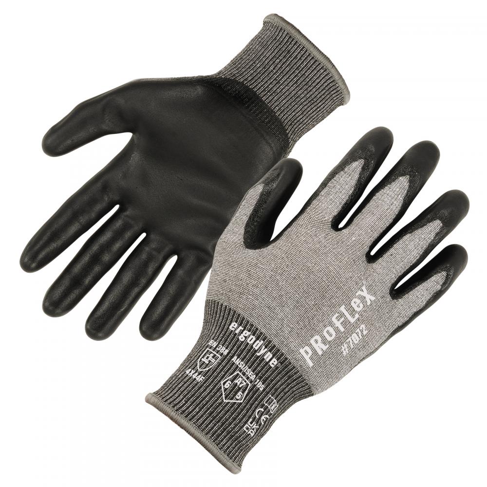 7072 1-pair L Gray ANSI A7 Nitrile Coated CR Gloves