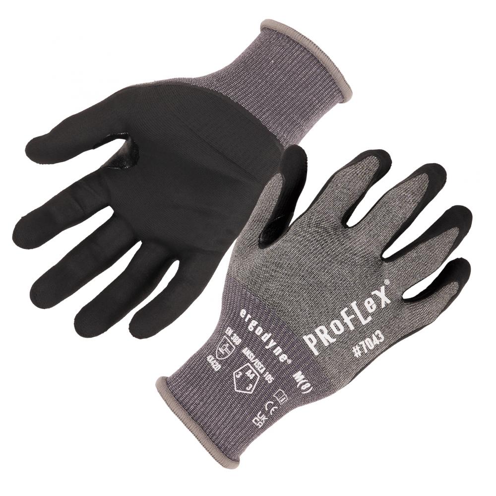 7043 1-pair S Gray ANSI A4 Nitrile Coated CR Gloves