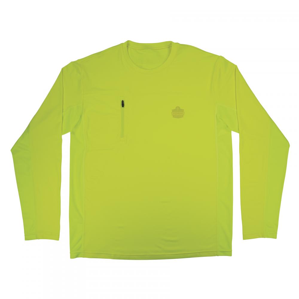 6689 M Lime Cooling Long Sleeve Sun Shirt with UV Protection