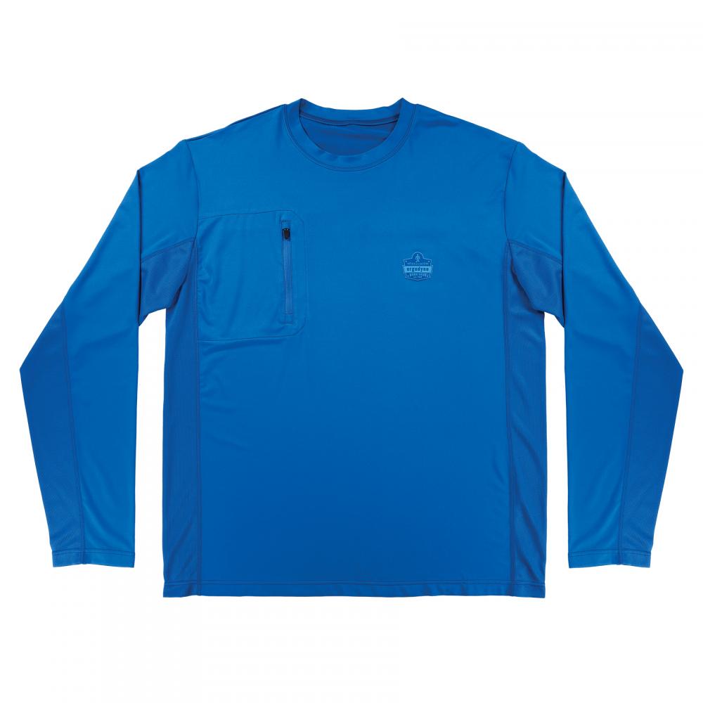 6689 XL Blue Cooling Long Sleeve Sun Shirt with UV Protection