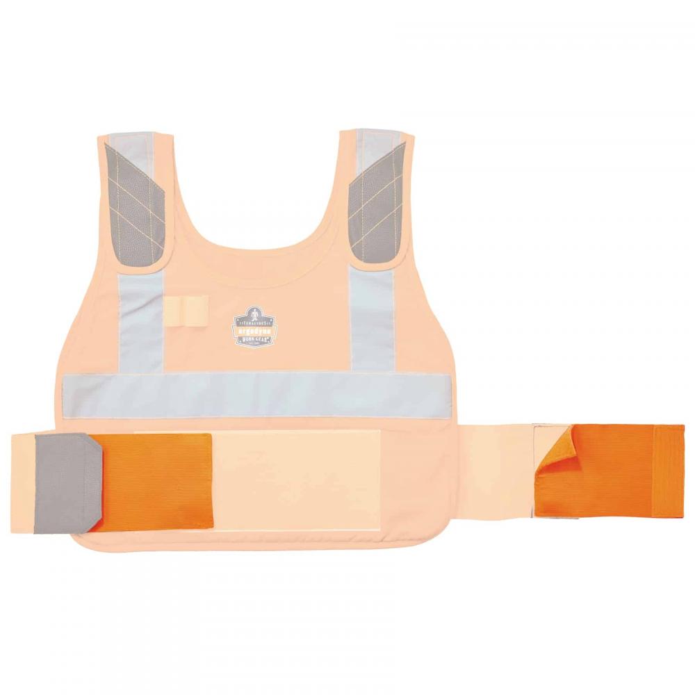 6240 Orange Phase Change Cooling Vest Elastic Extenders
