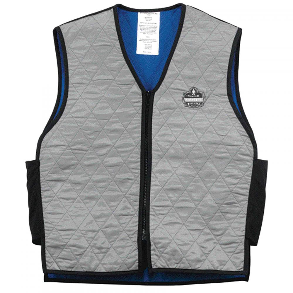 6665 3XL Gray Cooling Vest - Embedded Polymer - Zipper