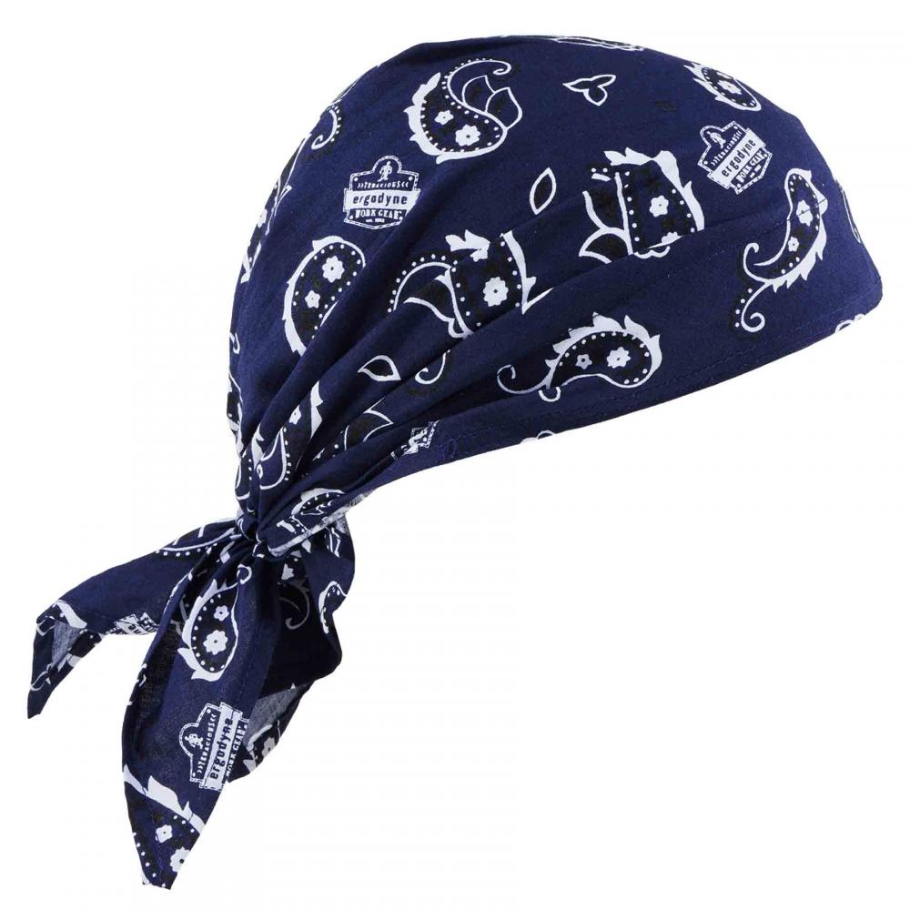 6710CT Navy Western Cooling Bandana Triangle Hat - PVA - Tie