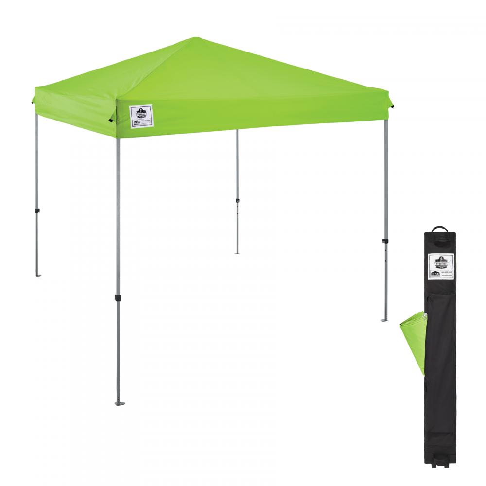 6010 Pallet of 25 Lime Lightweight Pop-Up Tent - 10ft x 10ft